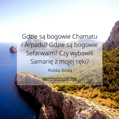 Izajasza 36:19 POLUBG Obraz Wersetu Biblijnego