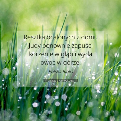 Izajasza 37:31 POLUBG Obraz Wersetu Biblijnego
