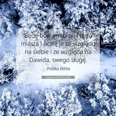 Izajasza 37:35 POLUBG Obraz Wersetu Biblijnego
