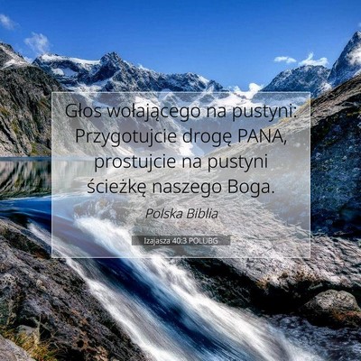 Izajasza 40:3 POLUBG Obraz Wersetu Biblijnego