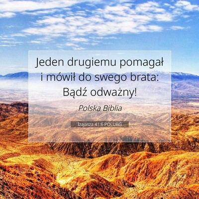 Izajasza 41:6 POLUBG Obraz Wersetu Biblijnego