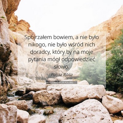 Izajasza 41:28 POLUBG Obraz Wersetu Biblijnego