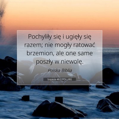 Izajasza 46:2 POLUBG Obraz Wersetu Biblijnego