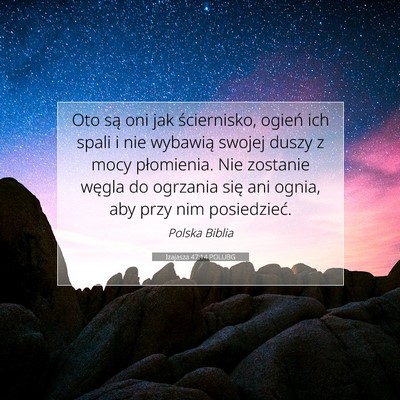 Izajasza 47:14 POLUBG Obraz Wersetu Biblijnego