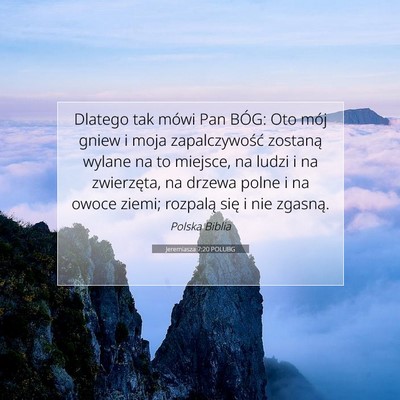Jeremiasza 7:20 POLUBG Obraz Wersetu Biblijnego