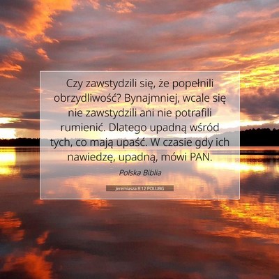 Jeremiasza 8:12 Werset Biblijny Wyjaśniony