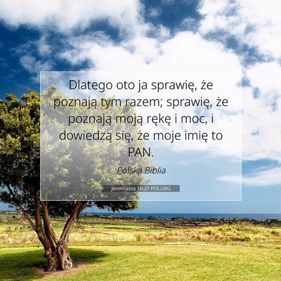 Jeremiasza 16:21 POLUBG Obraz Wersetu Biblijnego