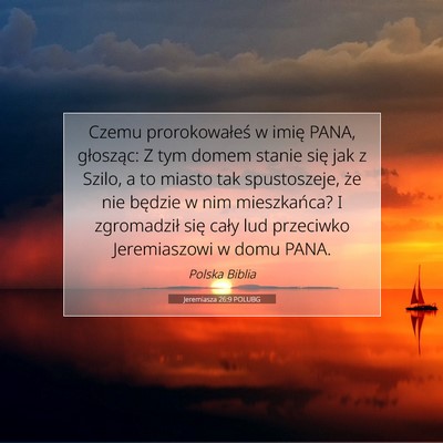 Jeremiasza 26:9 Werset Biblijny Wyjaśniony