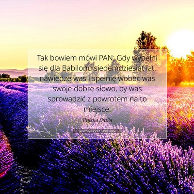 Jeremiasza 29:10 POLUBG Obraz Wersetu Biblijnego