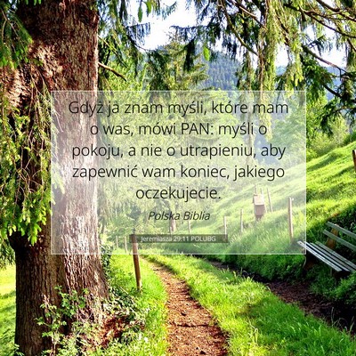 Jeremiasza 29:11 POLUBG Obraz Wersetu Biblijnego