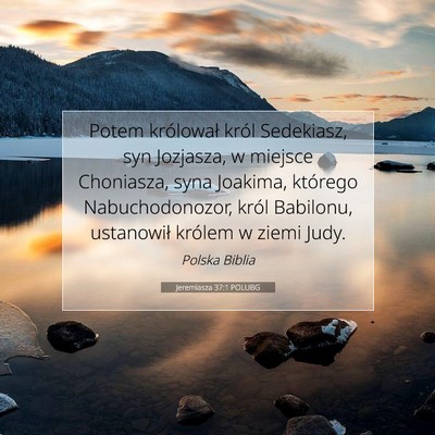 Jeremiasza 37:1 POLUBG Obraz Wersetu Biblijnego