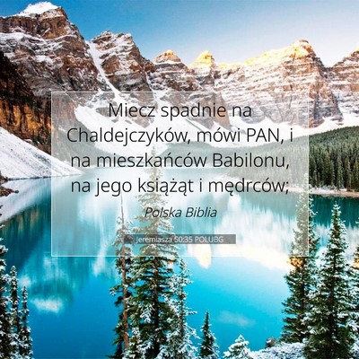 Jeremiasza 50:35 POLUBG Obraz Wersetu Biblijnego