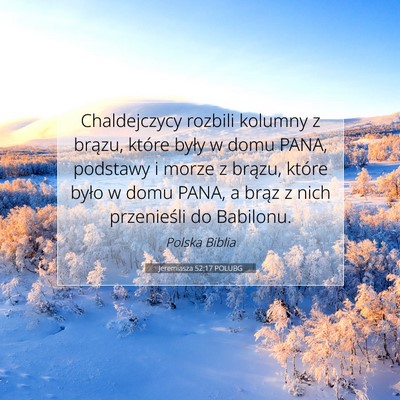 Jeremiasza 52:17 POLUBG Obraz Wersetu Biblijnego