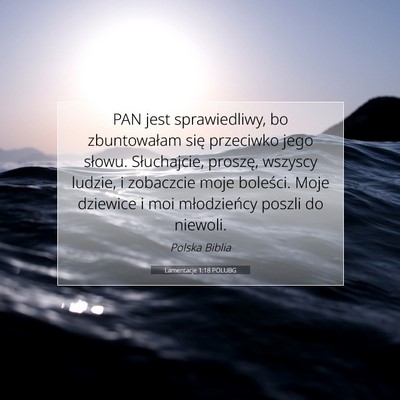 Lamentacje 1:18 Werset Biblijny Wyjaśniony