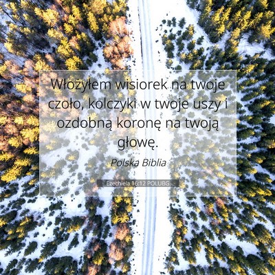 Ezechiela 16:12 POLUBG Obraz Wersetu Biblijnego