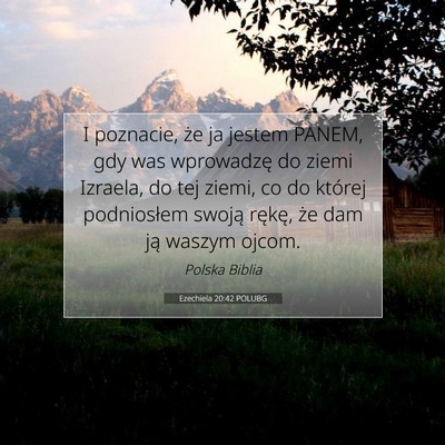 Ezechiela 20:42 POLUBG Obraz Wersetu Biblijnego