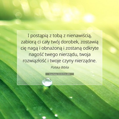 Ezechiela 23:29 POLUBG Obraz Wersetu Biblijnego