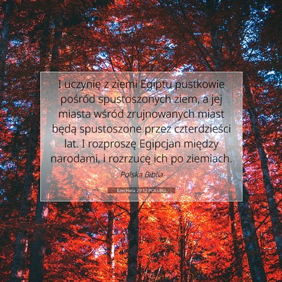 Ezechiela 29:12 POLUBG Obraz Wersetu Biblijnego