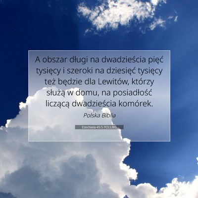 Ezechiela 45:5 POLUBG Obraz Wersetu Biblijnego