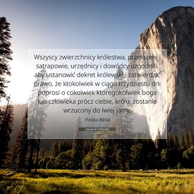 Daniela 6:7 Werset Biblijny Wyjaśniony