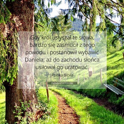 Daniela 6:14 POLUBG Obraz Wersetu Biblijnego