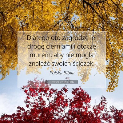 Ozeasza 2:6 Werset Biblijny Wyjaśniony