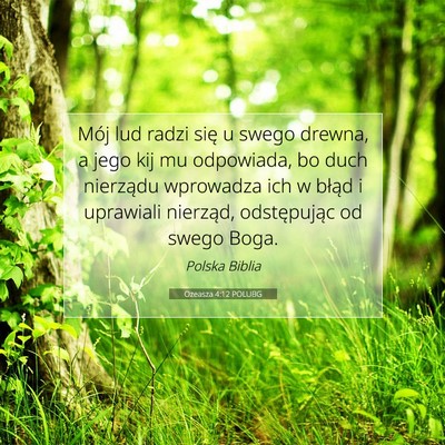 Ozeasza 4:12 POLUBG Obraz Wersetu Biblijnego