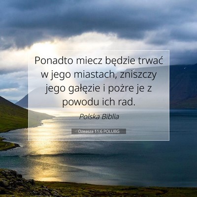 Ozeasza 11:6 POLUBG Obraz Wersetu Biblijnego