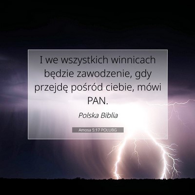 Amosa 5:17 POLUBG Obraz Wersetu Biblijnego