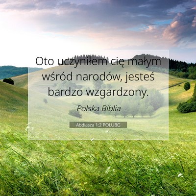 Abdiasza 1:2 Werset Biblijny Wyjaśniony