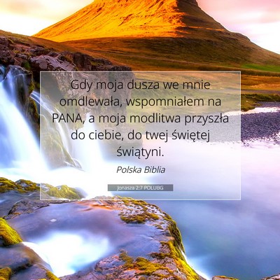 Jonasza 2:7 POLUBG Obraz Wersetu Biblijnego