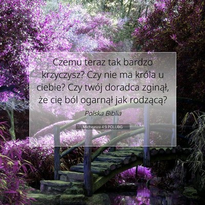 Micheasza 4:9 Werset Biblijny Wyjaśniony