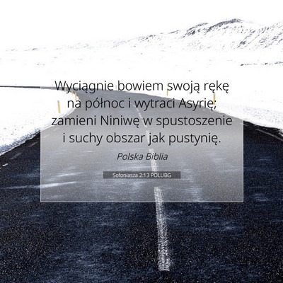 Sofoniasza 2:13 POLUBG Obraz Wersetu Biblijnego