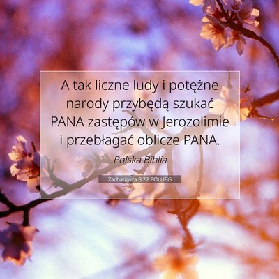 Zachariasza 8:22 POLUBG Obraz Wersetu Biblijnego