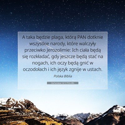 Zachariasza 14:12 POLUBG Obraz Wersetu Biblijnego