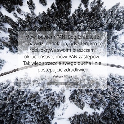 Malachiasza 2:16 POLUBG Obraz Wersetu Biblijnego