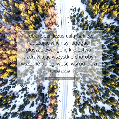 Mateusza 4:23 POLUBG Obraz Wersetu Biblijnego