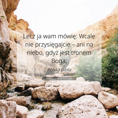 Mateusza 5:34 Werset Biblijny Wyjaśniony