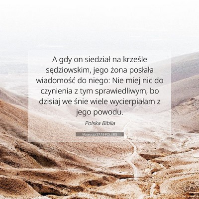 Mateusza 27:19 Werset Biblijny Wyjaśniony