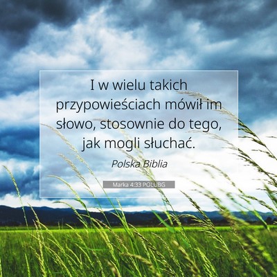 Marka 4:33 POLUBG Obraz Wersetu Biblijnego