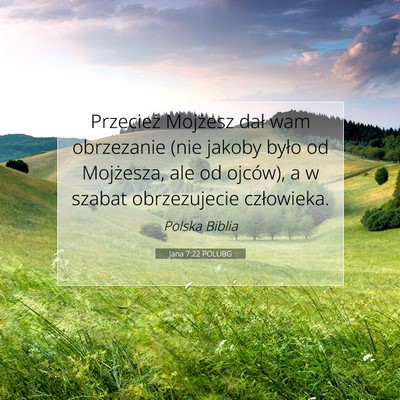 Jana 7:22 Werset Biblijny Wyjaśniony