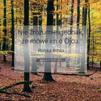 Jana 8:27 POLUBG Obraz Wersetu Biblijnego
