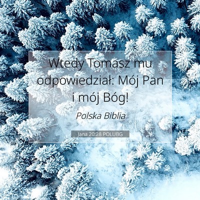 Jana 20:28 POLUBG Obraz Wersetu Biblijnego