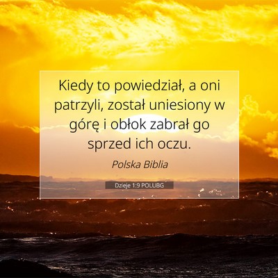 Dzieje 1:9 POLUBG Obraz Wersetu Biblijnego