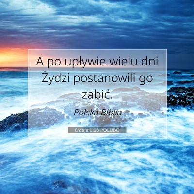 Dzieje 9:23 Werset Biblijny Wyjaśniony