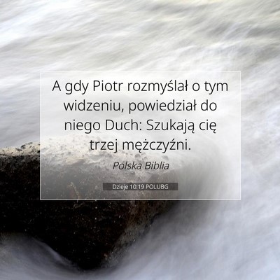 Dzieje 10:19 Werset Biblijny Wyjaśniony