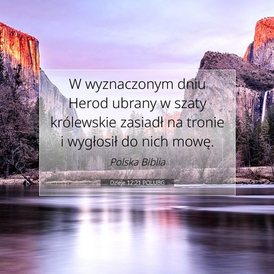 Dzieje 12:21 POLUBG Obraz Wersetu Biblijnego
