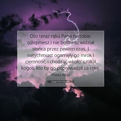 Dzieje 13:11 Werset Biblijny Wyjaśniony
