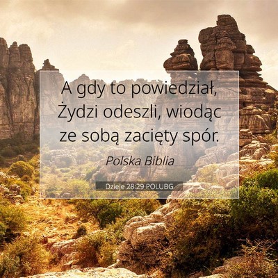 Dzieje 28:29 Werset Biblijny Wyjaśniony