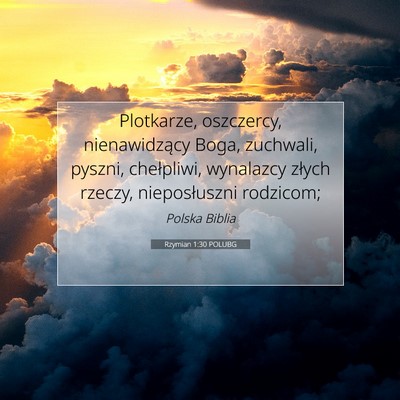 Rzymian 1:30 Werset Biblijny Wyjaśniony